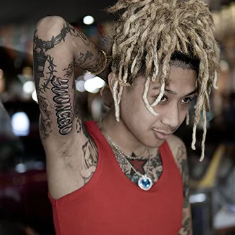 GUNNER, rapper, tattooed at BKK INK Bangkok